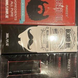 Inkey Beard Oil Set - Red, White, Black